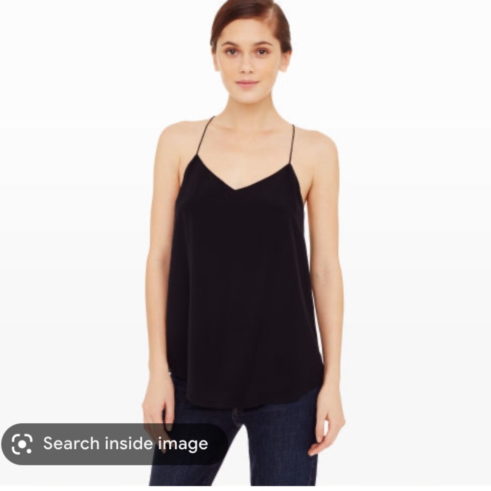 Club Monaco silk “Brett” racer back tank S
